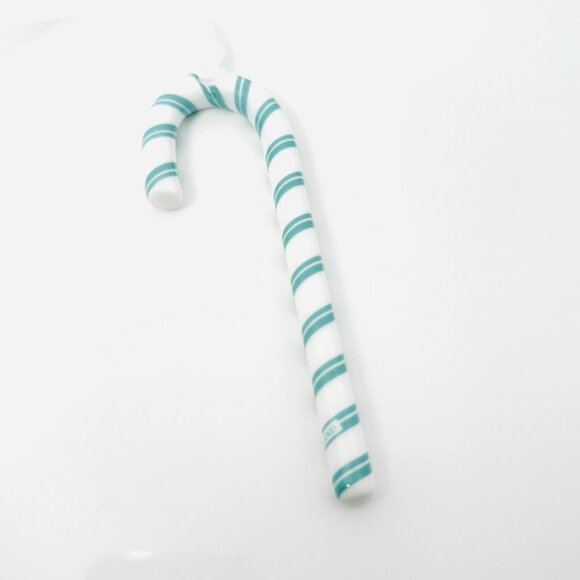 Tiffany Red White Candy Cane Christmas Holiday Ornament with Blue Gift Box Pouch - Picture 5 of 8